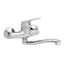 Zidna baterija za sudoperu, podignuti izliv, L 200 mm