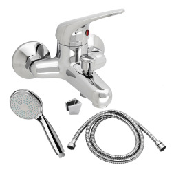 Zidna baterija za kadu, sa opremom, čvrsti izliv